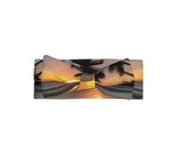WZYCWB Bandeau élastique avec nœud pour bébé Motif coucher de soleil et plage Convient pour les bébés de 0 à 6 mois Cadeau très significatif