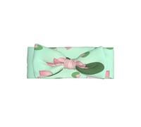 WZYCWB Bandeau élastique pour bébé avec fleurs de lotus qui attendent de fleurir - Accessoire pour cheveux - Convient pour les bébés de 0 à 6 mois - Cadeau très significatif