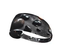 WZYCWB Bandeau élastique pour exercice, sports de plein air, fitness, yoga, course à pied, cyclisme, noir, motif cœur mystérieux