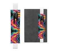 WZYCWB Bandes fluorescentes Pochettes à crayons, porte-stylos en PVC et porte-stylos avec bandes élastiques et marque-pages sont le meilleur choix de cadeau.