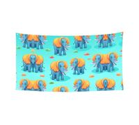 WZYCWB Bannière de décoration de fête avec petit éléphant avec de grandes oreilles adaptée pour les fêtes d'anniversaire ou les décorations de vacances