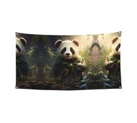 WZYCWB Bannière de décoration de fête panda mignonne adaptée pour les fêtes d'anniversaire ou les décorations de vacances