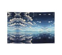 WZYCWB Bannière de fête à motif nuages blancs sur la mer, parfaite pour les anniversaires, les fêtes de Noël, les remises de diplôme et les anniversaires.