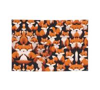 WZYCWB Bannière de fête avec beaucoup de petits renards de dessin animé pour les anniversaires, les chants de Noël, les remises de diplôme et les anniversaires.