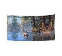 WZYCWB Bannière de fête canards colverts pour fête d'anniversaire ou décorations de vacances