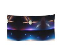 WZYCWB Bannière de fête cosmique Saturne pour fête d'anniversaire ou décorations de vacances