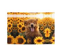 WZYCWB Bannière de fête de caniche tournesol pour les anniversaires, les chants de Noël, les remises de diplôme et les anniversaires.