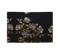 WZYCWB Bannière de fête imprimée camélia doré, 119,4 x 180,3 cm, parfaite pour les anniversaires, les vacances, les remises de diplôme et les anniversaires.