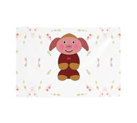 WZYCWB Bannière de fête imprimée cochon de dessin animé, 119,4 x 180,3 cm, parfaite pour les anniversaires, les vacances, les remises de diplôme et les anniversaires.