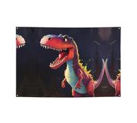 WZYCWB Bannière de fête imprimée dinosaure à grande bouche, 119,4 x 180,3 cm, parfaite pour les anniversaires, les vacances, les remises de diplôme et les anniversaires.