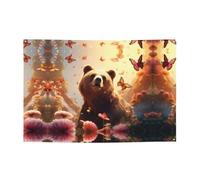 WZYCWB Bannière de fête imprimée Heads Up Bear, 119,4 x 180,3 cm, parfaite pour les anniversaires, les vacances, les remises de diplôme et les anniversaires.