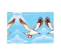 WZYCWB Bannière de fête imprimée mouettes volantes, 119,4 x 180,3 cm, parfaite pour les anniversaires, les vacances, les remises de diplôme et les anniversaires.