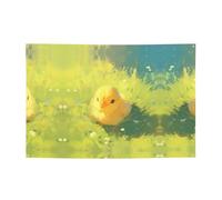 WZYCWB Bannière de fête imprimée poussins, 119,4 x 180,3 cm, parfaite pour les anniversaires, les vacances, les remises de diplôme et les anniversaires.