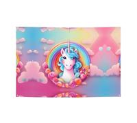 WZYCWB Bannière de fête licorne arc-en-ciel pour les anniversaires, les chants de Noël, les remises de diplôme et les anniversaires.