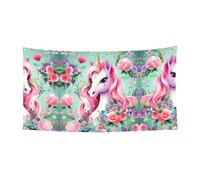 WZYCWB Bannière de fête licorne rose adaptée pour les fêtes d'anniversaire ou les décorations de vacances