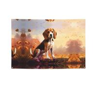 WZYCWB Bannière de fête Nerdy Beagle pour les anniversaires, les chants de Noël, les remises de diplôme et les anniversaires.