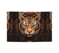 WZYCWB Bannière de fête tigre moustache blanche pour anniversaires, chants de Noël, remises de diplômes et anniversaires.