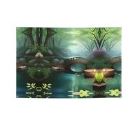 WZYCWB Bannière de vacances à motif Little Bridge in The East, 119,4 x 180,3 cm, convient pour Halloween, Noël, fêtes, rassemblements, etc.