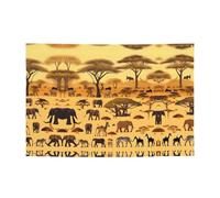WZYCWB Bannière de vacances à motifs d'animaux de prairie africaine, 119,4 x 180,3 cm, convient pour Halloween, Noël, fêtes, rassemblements, etc.