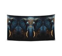 WZYCWB Bannière d'éléphant Eerie - Bannière de décoration de fête adaptée pour les fêtes d'anniversaire ou les décorations de vacances
