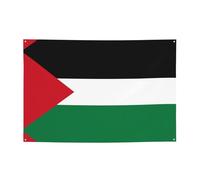 WZYCWB Bannière imprimée drapeau de l'État de Palestine, 119,4 x 180,3 cm, parfaite pour les anniversaires, les vacances, les remises de diplôme et les anniversaires.