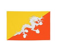 WZYCWB Bannière imprimée drapeau du Royaume du Bhoutan, 119,4 x 180,3 cm, parfaite pour les anniversaires, les vacances, les remises de diplôme et les anniversaires.