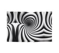 WZYCWB Bannière imprimée en spirale illusion d'optique gif, 119,4 x 180,3 cm, parfaite pour les anniversaires, les vacances, les remises de diplôme et les anniversaires.