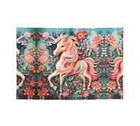 WZYCWB Bannière licorne rose en papier découpé pour anniversaires, chants de Noël, remises de diplômes et anniversaires.