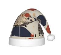 WZYCWB Bauhaus Chapeau de fête de Noël à motif hérisson, cadeau d'activités de classe pour enfants, accessoire de décoration de Noël