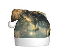 WZYCWB Beau chapeau de Père Noël imprimé pays des merveilles, adapté pour les fêtes de Noël, le réveillon du Nouvel An et les spectacles sur scène.