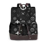 WZYCWB Beau sac à dos pour femme avec motif camélia, sac à dos élégant pour le travail et les voyages, Univers noir et blanc, taille unique