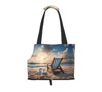 WZYCWB Beau sac de voyage léger bleu ciel et mer pour chats et sac à bandoulière respirant pour petit chien pour un transport facile