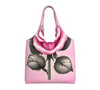 WZYCWB Beau sac en toile imprimé roses à une seule épaule, sac d'épicerie, sac en toile pour usage quotidien