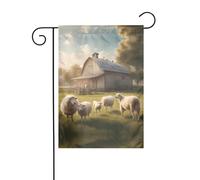 WZYCWB Beaucoup de jolis drapeaux décoratifs de jardin imprimés moutons, imperméables pour l'extérieur, décoration d'ambiance festive