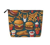 WZYCWB Beaucoup de sacs cosmétiques à motifs alimentaires savoureux, trousse de maquillage de voyage, sac de rangement multifonctionnel, rangement pour les nécessités quotidiennes
