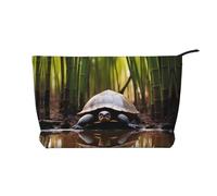 WZYCWB Beaucoup de sacs de rangement cosmétiques imprimés savoureux, parfaits pour les voyages d'affaires et les voyages., Jolie tortue., Taille unique