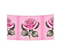 WZYCWB Belle bannière de fête rose pour fête d'anniversaire ou décorations de vacances