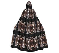 WZYCWB Belle cape à capuche imprimée alpaga adaptée pour un bal masqué, une fête d'Halloween ou un cosplay