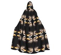 WZYCWB Belle cape à capuche imprimée tête d'aigle adaptée pour les mascarades, les fêtes d'Halloween, les accessoires de cosplay