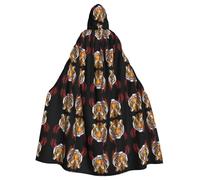 WZYCWB Belle cape à capuche imprimée tête de tigre adaptée pour bal masqué, fête d'Halloween, accessoires de cosplay