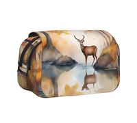 WZYCWB Belle trousse à crayons portable en forme de cerf idéale pour organiser les stylos au bureau ou ranger des pinceaux de maquillage