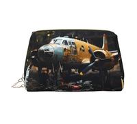 WZYCWB Belle trousse de maquillage en cuir imprimé cactus - Sac de rangement élégant et portable pour cosmétiques, Machines d'avions vintage, Taille unique