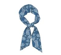 WZYCWB Belles roses sur fond bleu Belles roses sur fond bleu. Écharpe à motif de 119,1 x 7,9 cm. Convient pour les déplacements, les rendez-vous et les loisirs