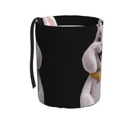 WZYCWB Big Silly White Rabbit Poubelle de voiture portable, seau de rangement pratique pour voiture, pratique, pratique et pliable, un must have pour les voitures.