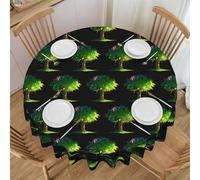 WZYCWB Big Tree in The Sun Nappe ronde en dentelle de 152,4 cm de diamètre - Lavable - Convient pour les restaurants, les fêtes, les pique-niques, les réunions
