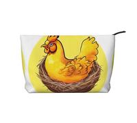WZYCWB Bird's Nest Golden Chicken Printed Cosmetic Storage Bag Perfect for Business Travel, Nid d'oiseau Poulet doré, Taille unique