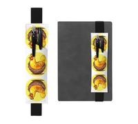 WZYCWB Bird's Nest Golden Chicken Printed Large Capacity PVC Pen Holder + Creative Diary Pen Bag Set with Elastic Band Anti-Slip Design