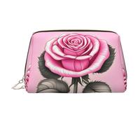 WZYCWB Bird's Nest Golden Chicken Sac à cosmétiques en cuir imprimé Sac de rangement élégant et portable, Magnifiques roses roses, Taille unique