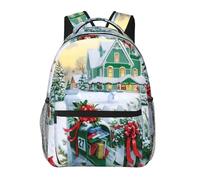 WZYCWB Boîte aux lettres de Noël et cadeaux, sac à dos décontracté, 29 x 40 x 20 cm, sac à dos pour ordinateur portable pour voyage, randonnée, affaires, camping, gym