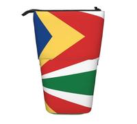 WZYCWB Boîte de rangement rétractable drapeau des Seychelles pour stylos, pinceaux de maquillage ou sacs à cordon de serrage.
